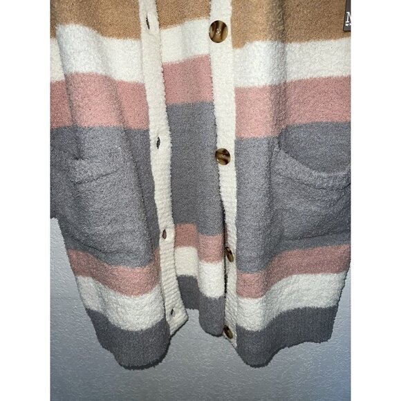 Mm by Michelle Cardigan sweater Women Large Knit Multicolor Long Sleeve Soft D1 - Picture 2 of 4